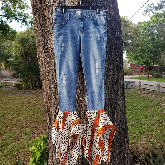 SOLD Repurposed Denim into Bell Bottoms - Picture 6 of 7